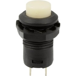 White Off(On) Momentary Round 12mm Switch SPST