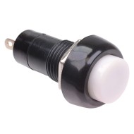 White On-Off Latching Round Push Button Switch 12mm SPST White On-Off Latching Round Push Button Switch 12mm SPST