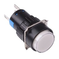 White Round Momentary 16mm Push Button Switch NO/NC 230V White Round Momentary 16mm Push Button Switch NO/NC 230V