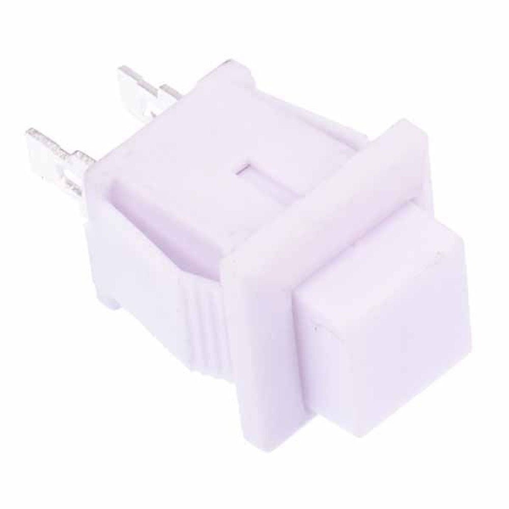 White Square Momentary Off-(On) Push to Make Switch 1A SPST