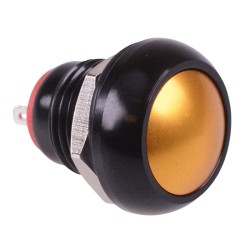 Yellow Momentary 12mm Metal Round Push Button Switch NO/NC