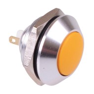 Yellow Off-(On) 16mm Metal Round Push Button Switch IP65 SPST Yellow Off-(On) 16mm Metal Round Push Button Switch IP65 SPST