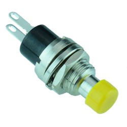 Yellow Off-(On) Miniature Metal Push Button Switch SPST Yellow Off-(On) Miniature Metal Push Button Switch SPST
