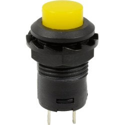Yellow Off(On) Momentary Round 12mm Switch SPST