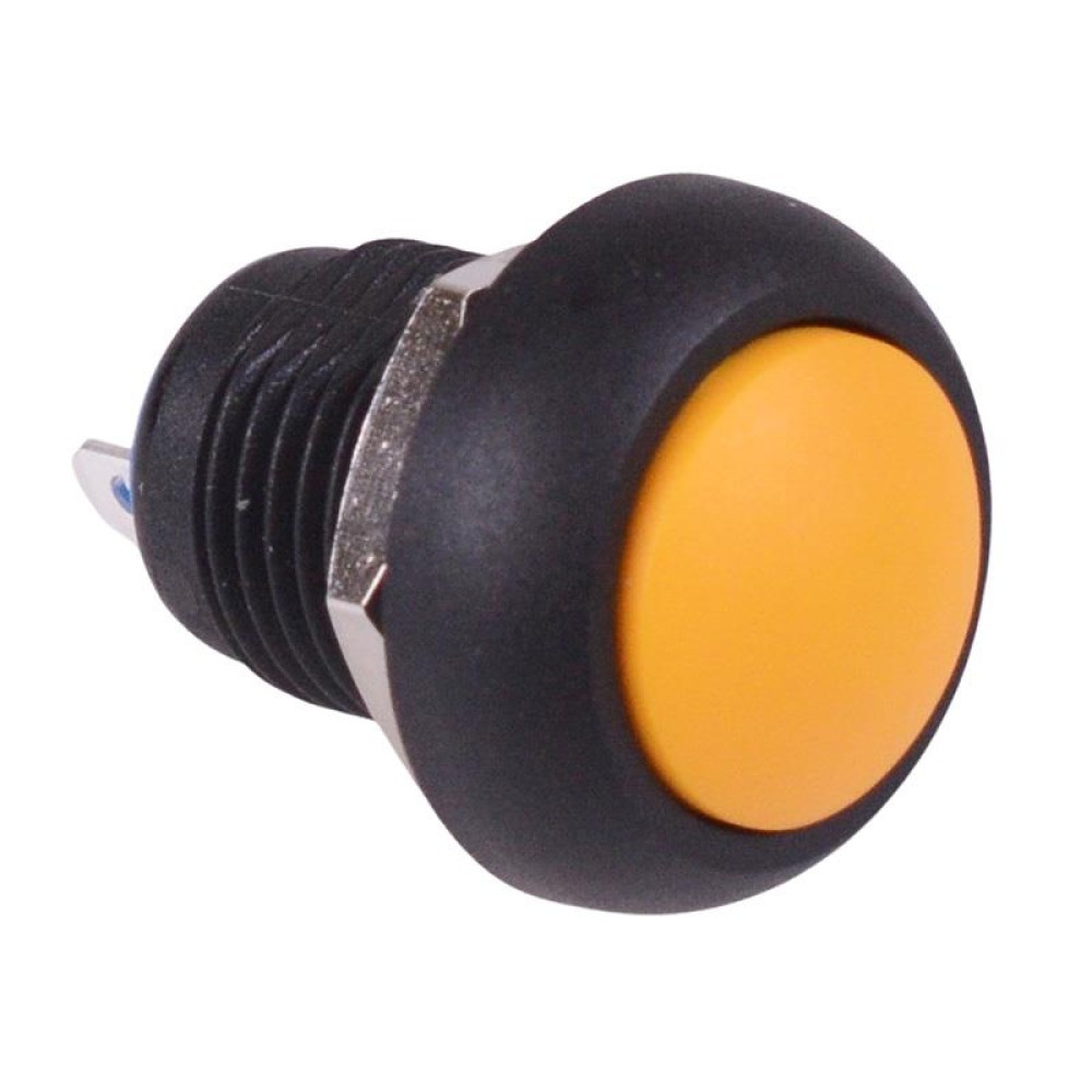 Yellow On-Off Latching 12mm Waterproof Push Button Switch