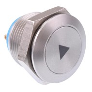 Arrow Off-(On) Momentary 19mm Flat Anti Vandal Push Button Switch SPST Arrow Off-(On) Momentary 19mm Flat Anti Vandal Push Button Switch SPST