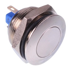 Off-(On) Momentary 22mm Flat Anti Vandal Push Button Switch SPST AV031003C200K  Off-(On) Momentary 22mm Flat Anti Vandal Push Button Switch SPST AV031003C200K