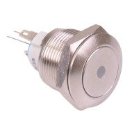 Yellow illuminated 19mm Latching Vandal Push Button Switch SPST AV091L5EA200  Yellow illuminated 19mm Latching Vandal Push Button Switch SPST AV091L5EA200