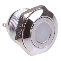 Red LED Off-(On) Momentary 19mm Push Button Switch SPST AV09C7L3D2202 