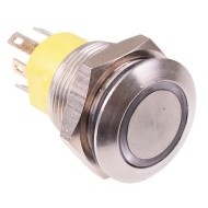 Yellow LED 19mm Momentary Anti Vandal Push Button Switch NO/NC AV950220000840K  Yellow LED 19mm Momentary Anti Vandal Push Button Switch NO/NC AV950220000840K