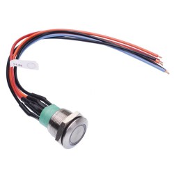 AV9V12F1020840K Momentary 19mm Green 12V LED illuminated Vandal Push Button Switch IP67 AV9V12F1020840K Momentary 19mm Green 12V LED illuminated Vandal Push Button Switch IP67