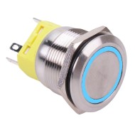 Blue LED On-On Latching 22mm Vandal Resistant Push Button Switch SPDT Blue LED On-On Latching 22mm Vandal Resistant Push Button Switch SPDT