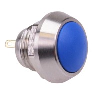 Blue Off-(On) Stainless Steel Momentary Vandal Push Button Switch 2A SPST Blue Off-(On) Stainless Steel Momentary Vandal Push Button Switch 2A SPST