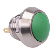 Green Off-(On) Stainless Steel Momentary Vandal Push Button Switch 2A SPST Green Off-(On) Stainless Steel Momentary Vandal Push Button Switch 2A SPST