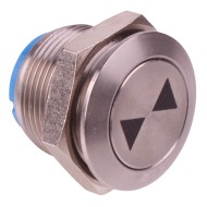 Inward Arrows Off-(On) Momentary 19mm Flat Anti Vandal Push Button Switch SPST Inward Arrows Off-(On) Momentary 19mm Flat Anti Vandal Push Button Switch SPST