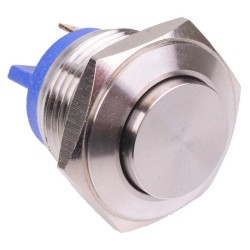 Off-(On) 16mm Raised Stainless Steel Vandal Resistant Push Button Switch 2A SPST Off-(On) 16mm Raised Stainless Steel Vandal Resistant Push Button Switch 2A SPST