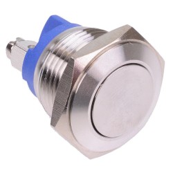 Off-(On) 16mm Stainless Steel Vandal Resistant Push Button Switch 2A SPST Screw Off-(On) 16mm Stainless Steel Vandal Resistant Push Button Switch 2A SPST Screw