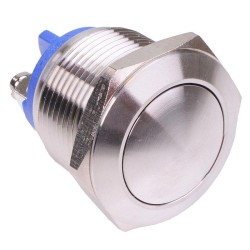 Off-(On) 19mm Domed Stainless Steel Vandal Resistant Push Button Switch 2A SPST Screw Off-(On) 19mm Domed Stainless Steel Vandal Resistant Push Button Switch 2A SPST Screw
