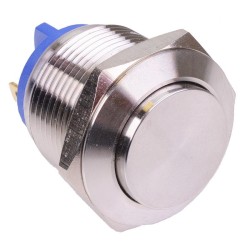 Off-(On) 19mm Raised Stainless Steel Vandal Resistant Push Button Switch 2A SPST Off-(On) 19mm Raised Stainless Steel Vandal Resistant Push Button Switch 2A SPST