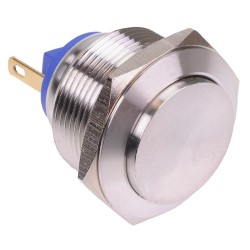 Off-(On) 22mm Raised Stainless Steel Vandal Resistant Push Button Switch 2A SPST Off-(On) 22mm Raised Stainless Steel Vandal Resistant Push Button Switch 2A SPST