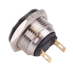 Off-(On) Momentary 16mm Stainless Steel Vandal Push Button Switch 2A SPST Off-(On) Momentary 16mm Stainless Steel Vandal Push Button Switch 2A SPST