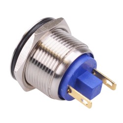 Off-(On) Momentary 19mm Stainless Steel Vandal Push Button Switch 2A SPST Off-(On) Momentary 19mm Stainless Steel Vandal Push Button Switch 2A SPST