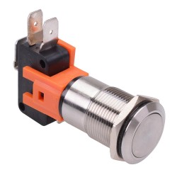 On-On 19mm Latching Vandal Resistant Push Button Switch SPDT 21A