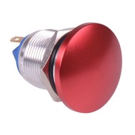 Red Mushroom Momentary 19mm Metal Push Button Switch IP65 NO Red Mushroom Momentary 19mm Metal Push Button Switch IP65 NO