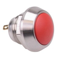 Red Off-(On) Stainless Steel Momentary Vandal Push Button Switch 2A SPST Red Off-(On) Stainless Steel Momentary Vandal Push Button Switch 2A SPST