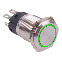 RGB Momentary 16mm Vandal Resistant Push Button Switch 12V SPDT