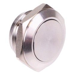 Vandal Resistant Off-(On) Momentary 19mm Short Push Button Switch SPST