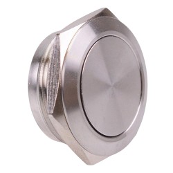 Vandal Resistant Off-(On) Momentary 22mm Short Push Button Switch SPST Vandal Resistant Off-(On) Momentary 22mm Short Push Button Switch SPST