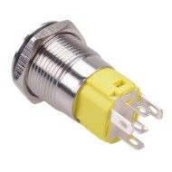 White LED On-On Latching 16mm Vandal Resistant Push Button Switch SPDT White LED On-On Latching 16mm Vandal Resistant Push Button Switch SPDT