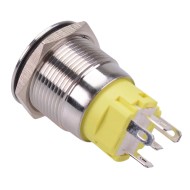 White LED On-On Latching 19mm Vandal Resistant Push Button Switch SPDT White LED On-On Latching 19mm Vandal Resistant Push Button Switch SPDT