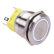 White LED On-On Latching 22mm Vandal Resistant Push Button Switch SPDT White LED On-On Latching 22mm Vandal Resistant Push Button Switch SPDT