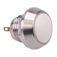White Off-(On) Stainless Steel Momentary Vandal Push Button Switch 2A SPST White Off-(On) Stainless Steel Momentary Vandal Push Button Switch 2A SPST