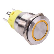 Yellow LED On-(On) Momentary 19mm Vandal Resistant Push Button Switch SPDT Yellow LED On-(On) Momentary 19mm Vandal Resistant Push Button Switch SPDT