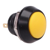 Yellow Off-(On) Black Momentary Vandal Resistant Push Button Switch 2A SPST Yellow Off-(On) Black Momentary Vandal Resistant Push Button Switch 2A SPST