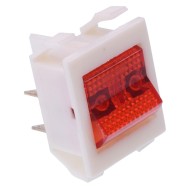 Russen Berger Red On-Off Rectangle Rocker Switch DPST 250VAC 15A 1610NB5BKR250  Russen Berger Red On-Off Rectangle Rocker Switch DPST 250VAC 15A 1610NB5BKR250