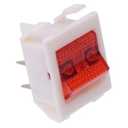 Russen Berger Red On-Off Rectangle Rocker Switch DPST 250VAC 15A 1610NB5BKR250 