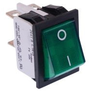 Green On-Off Industrial Rocker Switch DPST 16A 2641LH/2A21321L0  Green On-Off Industrial Rocker Switch DPST 16A 2641LH/2A21321L0