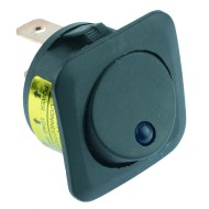 Blue Dot illuminated Circular Rocker Switch SPST 12V Blue Dot illuminated Circular Rocker Switch SPST 12V