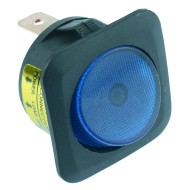 Blue illuminated Circular Rocker Switch SPST 12V Blue illuminated Circular Rocker Switch SPST 12V