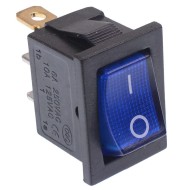 Blue illuminated On-Off Rectangle Rocker Switch 12V SPST Blue illuminated On-Off Rectangle Rocker Switch 12V SPST