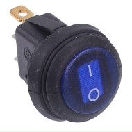 Blue Illuminated On-Off Waterproof Rocker Switch SPST 230V Blue Illuminated On-Off Waterproof Rocker Switch SPST 230V