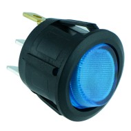 Blue illuminated Round Rocker Switch SPST 12V 20A R13-112B-02 Blue illuminated Round Rocker Switch SPST 12V 20A R13-112B-02