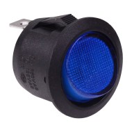 Blue On-Off 12V illuminated Circular Rocker Switch SPST 10A Blue On-Off 12V illuminated Circular Rocker Switch SPST 10A