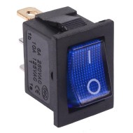 Blue On-Off illuminated Rectangle Rocker Switch SPST 230V Blue On-Off illuminated Rectangle Rocker Switch SPST 230V