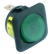 Green illuminated Circular Rocker Switch SPST 12V Green illuminated Circular Rocker Switch SPST 12V