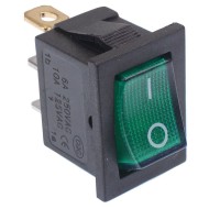 Green illuminated On-Off Rectangle Rocker Switch 12V SPST Green illuminated On-Off Rectangle Rocker Switch 12V SPST